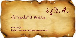 Árpád Anita névjegykártya