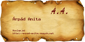 Árpád Anita névjegykártya